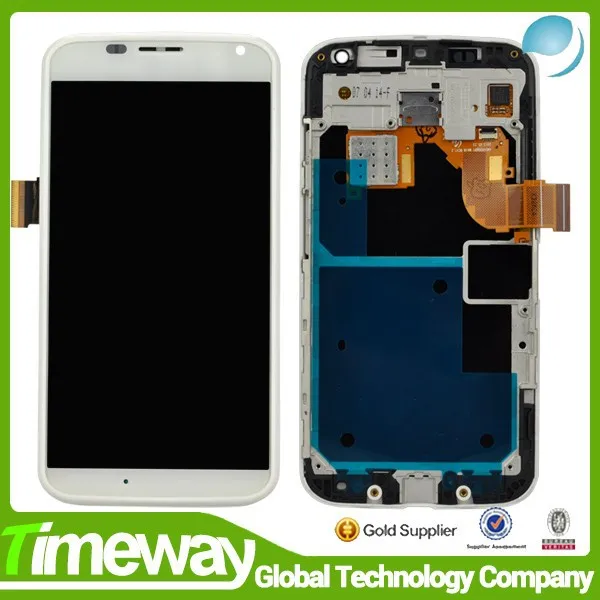 New Highscreen Mobile Phone Lcd Dhl 2pcs Oem For Motorola For Moto X Touch Panel Screen Assembly With Frame Clone Free Shipping