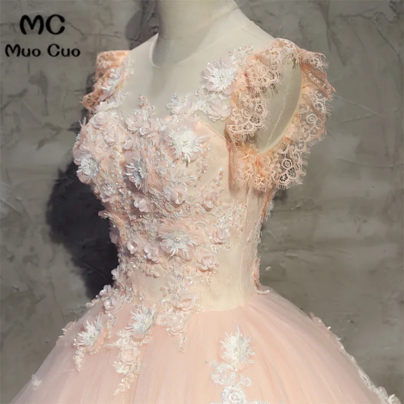 Peach Quinceanera Dresses Puffy Tulle With Lace Vestidos De 15 Anos Sweet 16 Dresses Ball Gown Debutante (5)