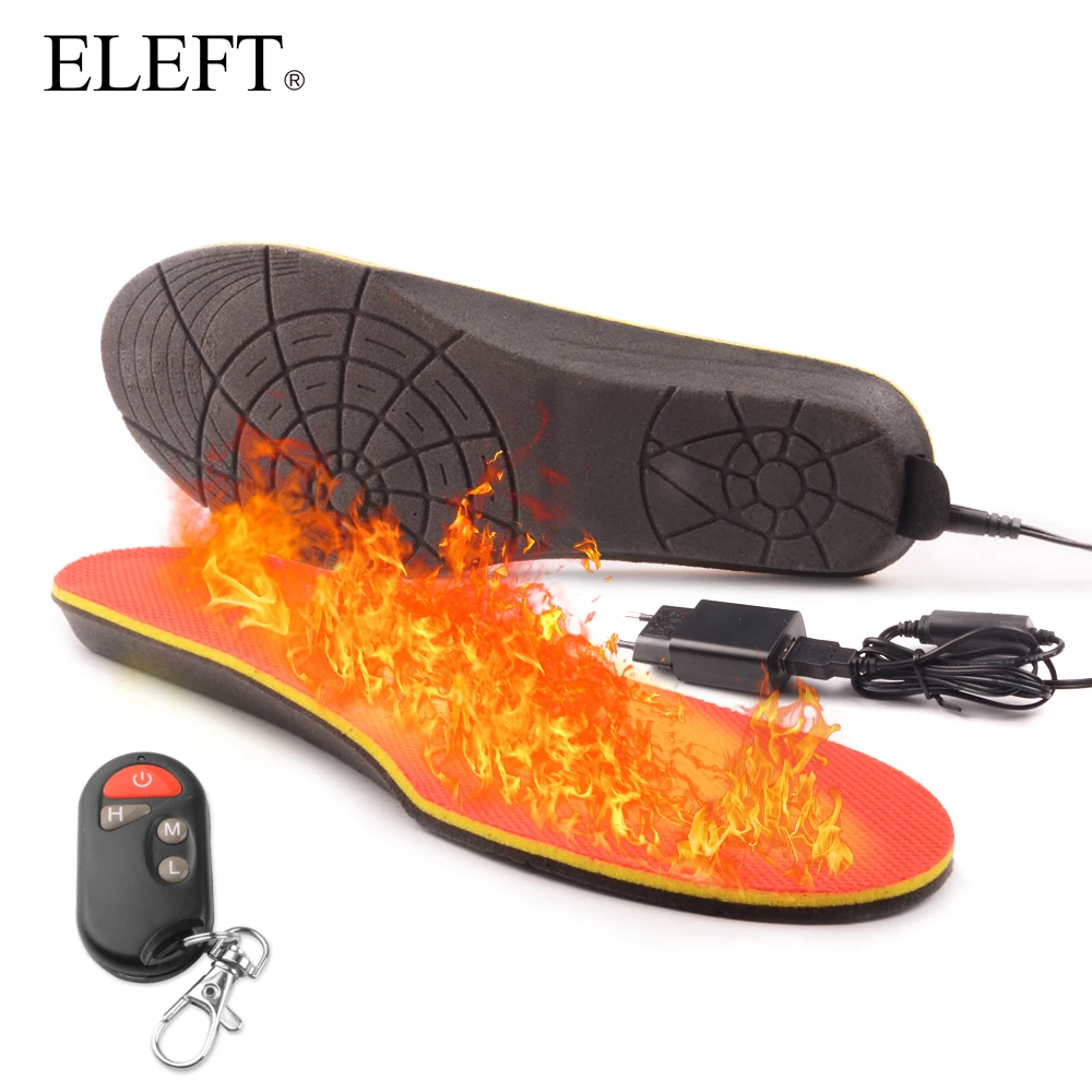 

ELEFT Electric Heated Insole batt USB Winter Shoes Boots Pad With Remote Control Memory foam heated insoles women shoes