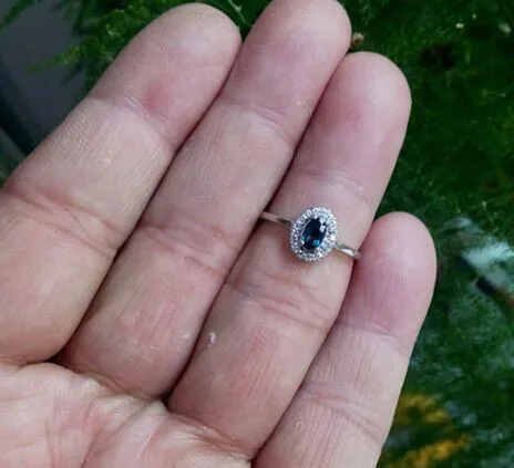 Кольцо с натуральным темно-синим сапфиром и драгоценным камнем, кольцо с натуральным драгоценным камнем из серебра 925 пробы, модное элегантное простое круглое женское офисное ювелирное изделие