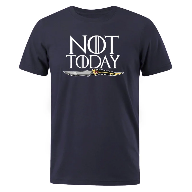 Dracarys/футболка «Игра престолов», футболка для мужчин, Arya Stark Not Today, унисекс, футболка для взрослых, Безликий дом, хлопковые летние футболки - Цвет: dark blue 6