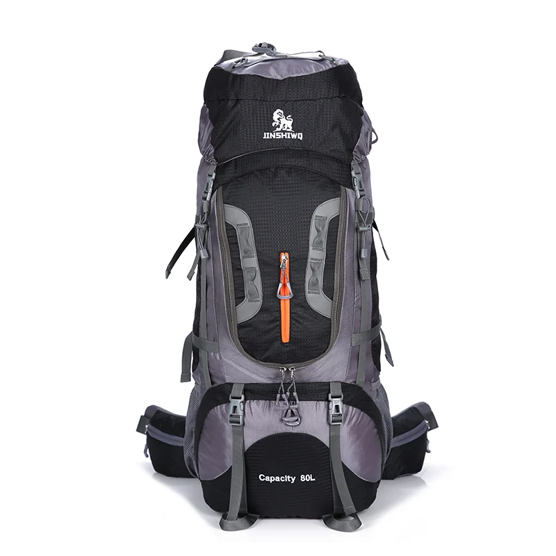 80L большой уличный рюкзак, рюкзаки для альпинизма, походные рюкзаки большой емкости, спортивная сумка, дорожная сумка, горные мужские водонепроницаемые сумки - Цвет: Black A