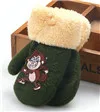 TELOTUNY плюшевые и бархатные теплые перчатки для осени и зимы, милые плотные теплые детские варежки, От 1 до 8 лет Z0828 - Цвет: Зеленый