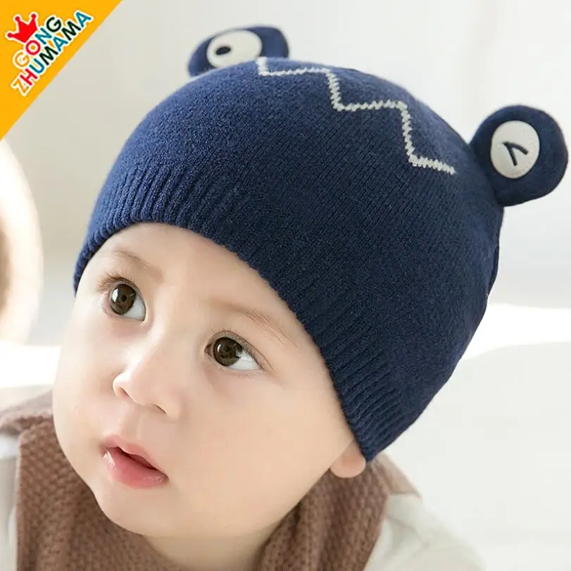 

Baby Winter knitting Wool Cap Infant Beanie Warm hat For Child Boys Girls Animal frog Crochet Knitted Hat