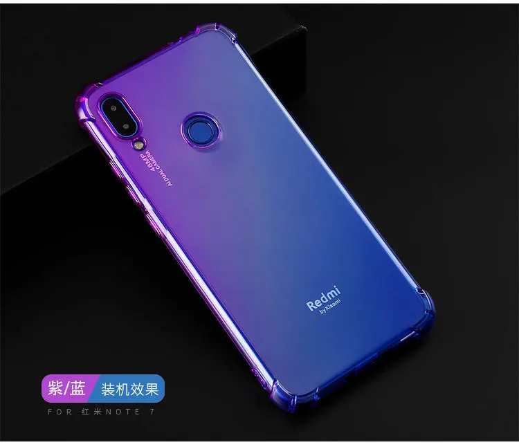 

TPU Case For Xiaomi Redmi 7 Nature Discoloration Transparent Silicone Soft Back Cover Xiaomi Redmi 7 Case coupe funds