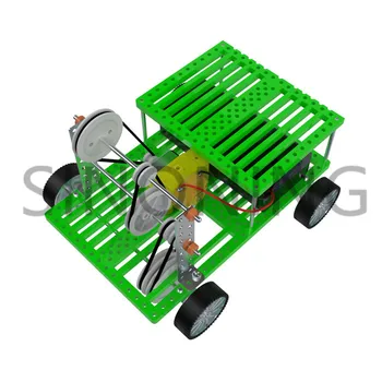 

New belt wheel deceleration car student science experiment DIY toy technology kit creative invention SNP-8