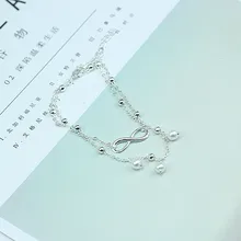 Цвет серебро Античная Винтаж женские ботильоны чешского бисера ботильоны браслет Cheville Boho ног Ювелирные изделия