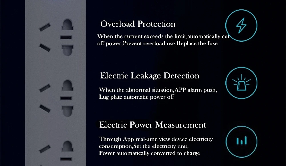 Original Xiaomi Qingmi Smart Home Power Strip 35 Ports 3 USB Fast Charging5 Jacks Extension Socket Plug WiFi Mijia APP Remote (18)