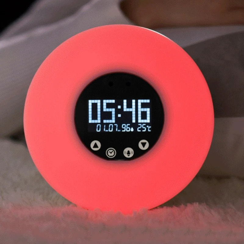 Будильник Sunrise Wake Up светодиодный светильник Smile FM радио цифровой будильник