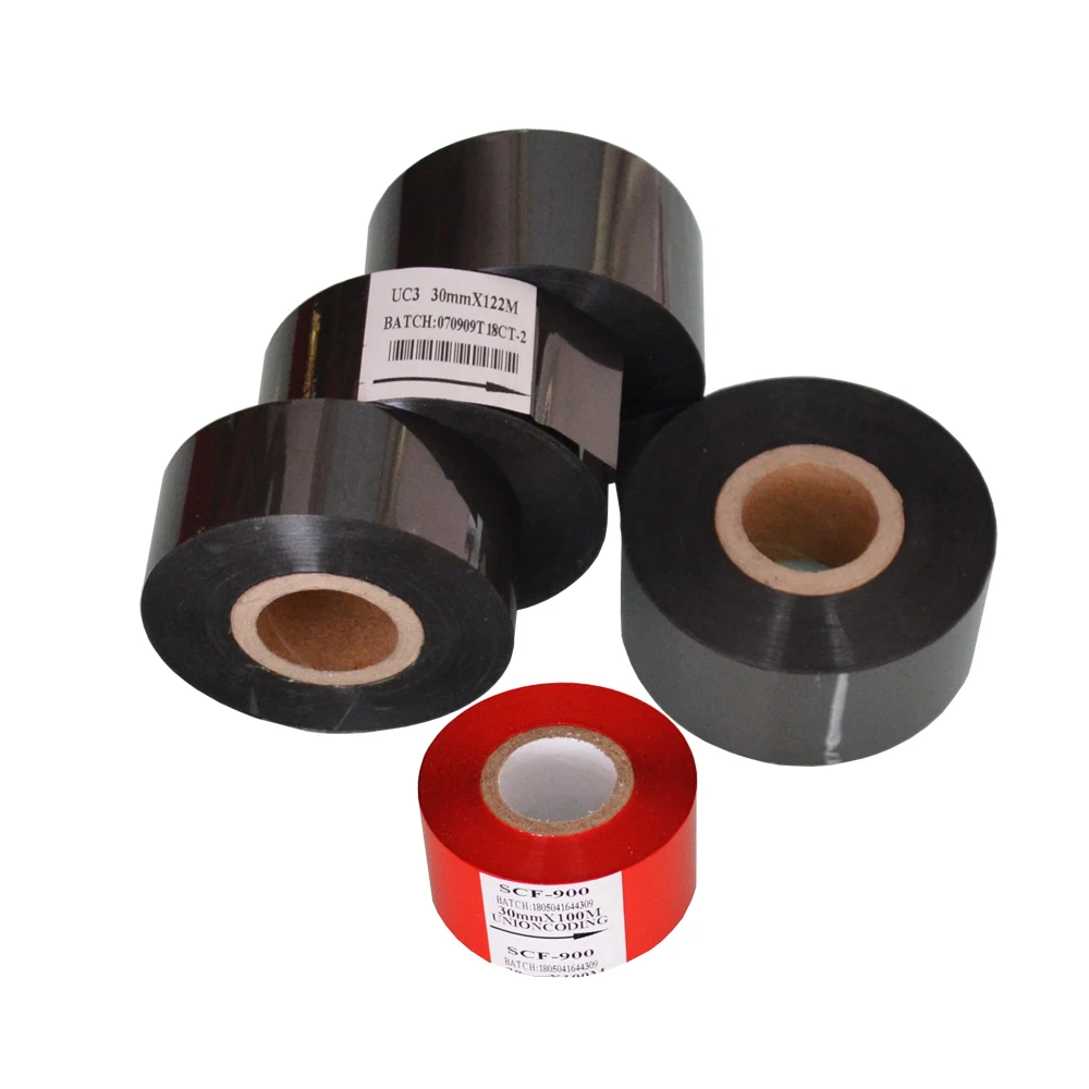 Black Width 25mm length 100m sealing coding machine printer film for packing bags | Инструменты