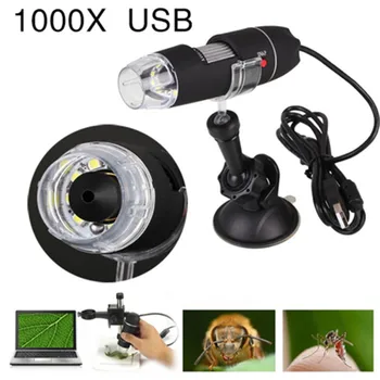 

Portable USB Microscope Light Electric Handheld 1000x Camera Microscope Microscopes Suction Tool 8 LED Digital Endoscope