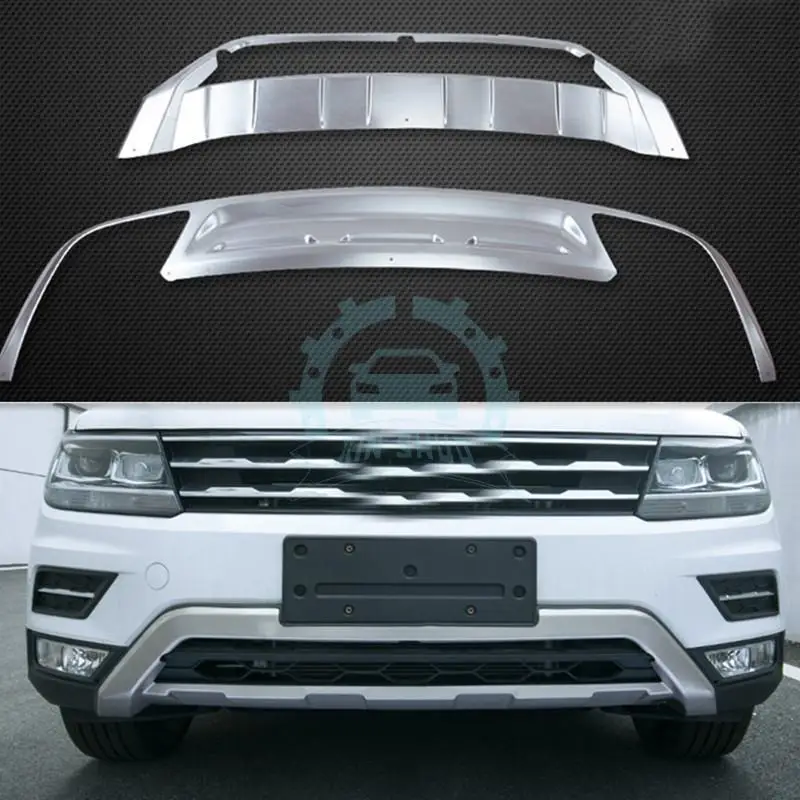 Front Bumper Trim Guard Board Cover Stainless Steel For VW Tiguan