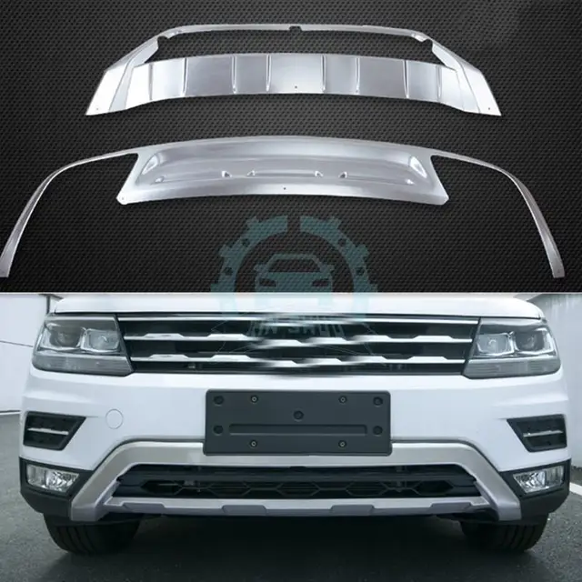 Front Bumper Trim Guard Board Cover Stainless Steel For VW Tiguan