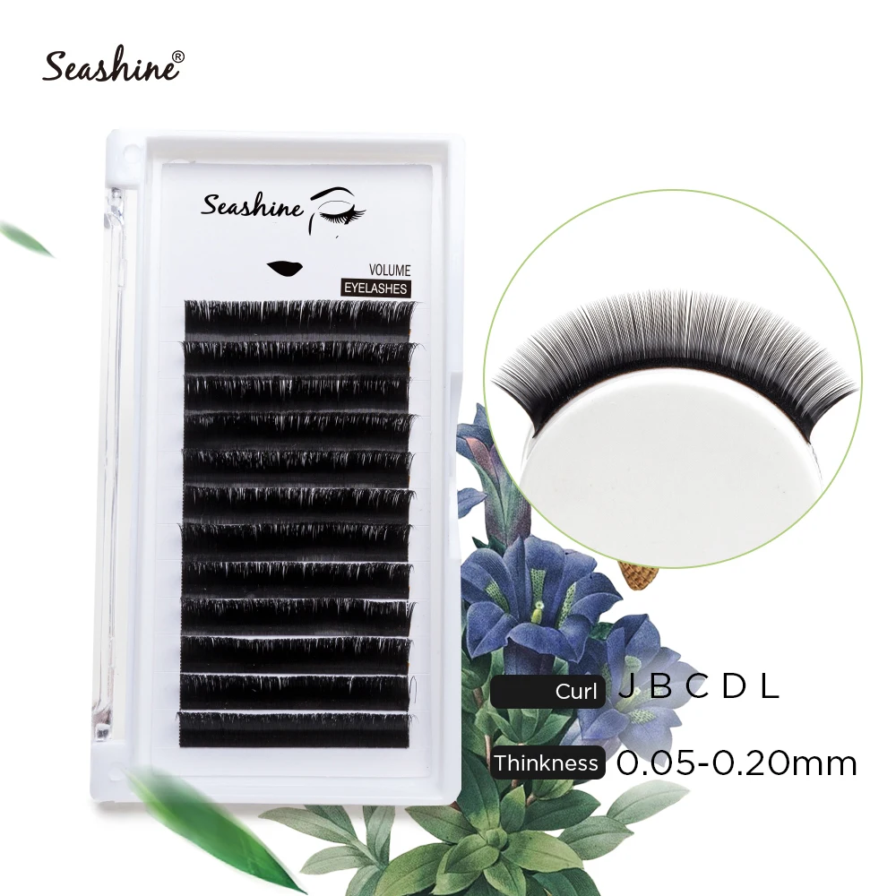 

Seashine 1 Tray 12 Lines Eyelash Extensions Faux Mink Individual Eyelashes Extensions For Salon Use Natural Semi Permanent Lash