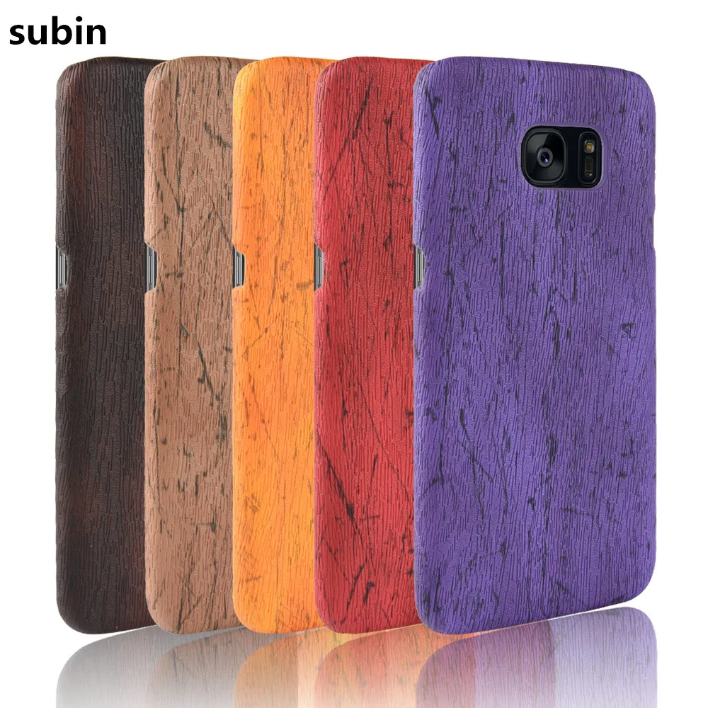 for Samsung S7 Edge Phone Case Bumper PC Plastic S 7 s7edge PU Leather