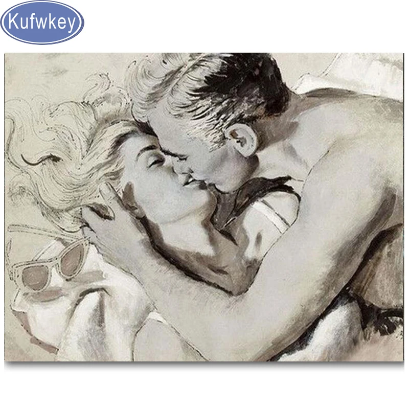 Алмазная мозаика love kiss квадратная круглая вышивка Couple5d алмазная живопись стразы