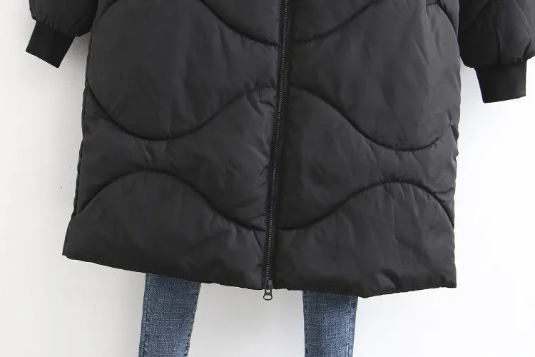 Большие размеры зимние хлопковые парки женские утепленные куртки с капюшоном женские поддельные две части длинные базовые пальто пуховая хлопковая верхняя одежда G193