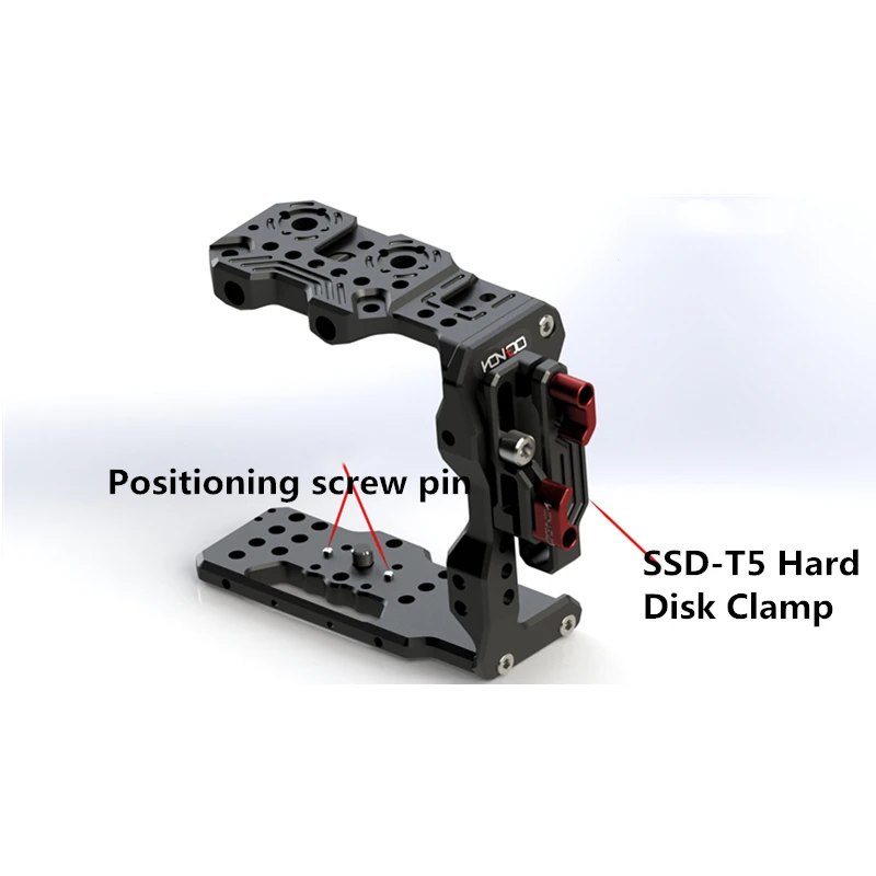  BMPCC 4 K Hälfte KÄFIG 15 MM DSLR Rig BMD käfig mit SSD-T5 Clamp FÜR BlackMagic Pocket Cinema Kamer