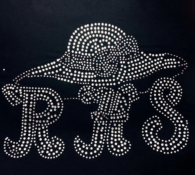 

2pc/lot HAT Rhinestones iron on crystal transfers design designs iron on transfer hot fix rhinestone applique patches