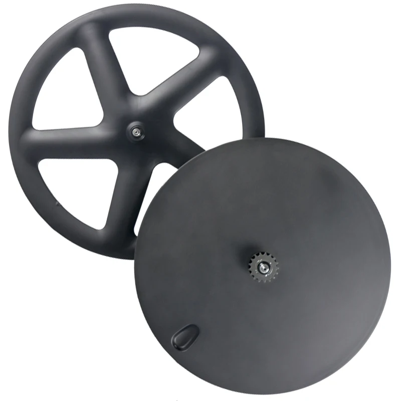 Buy Light weight carbon track disc wheel front 5 spoke