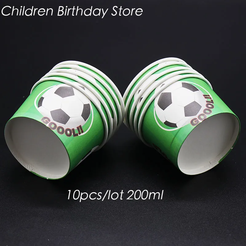 

10pcs/lot Football theme disposable cups ice cream cups Football birthday party decorations Football cake cups
