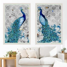 Горячие Продажи Home Decor Алмаз Живопись Вышивки Крестом Краски Вышитые Алмазная Паста Сделать Масло-павлин Алмаз Мозаика Ремесел Фото