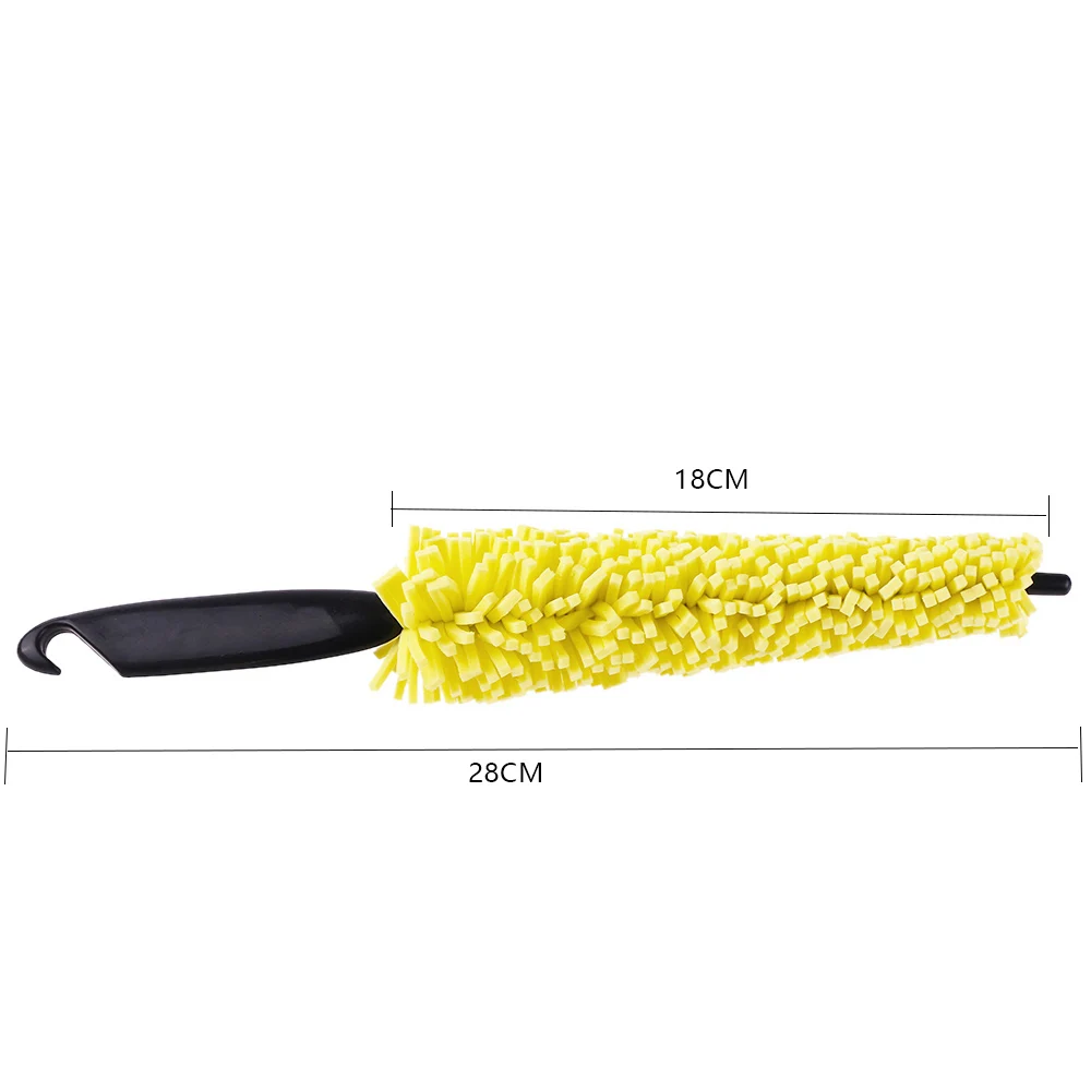 1 шт. новая практичная черная пластиковая ручка желтая губка обода колеса шины Щетка для автомобиля авто инструмент