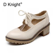 Оксфорды в ретро стиле для женщин большие размеры 34–43 повседневные туфли на шнуровке женская обувь сезон весна-осень-лето оксфорды на плоской подошве цвет белый черный