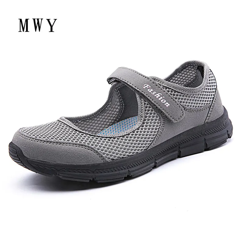 Mwy الصيف الربيع السيدات الاحذية المرأة أحذية رياضية أحذية الشقق chaussure تنفس شبكة الأحذية ماركة مصمم خفيفة