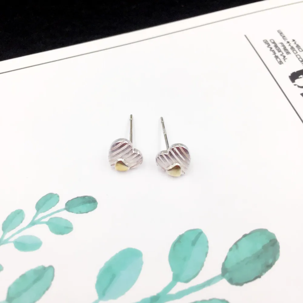 

Wholesale 925 Sterling Silver Romantic Tiny Love Double Heart Stud Earrings for Women Bridesmaid Gift Jewelry Earring