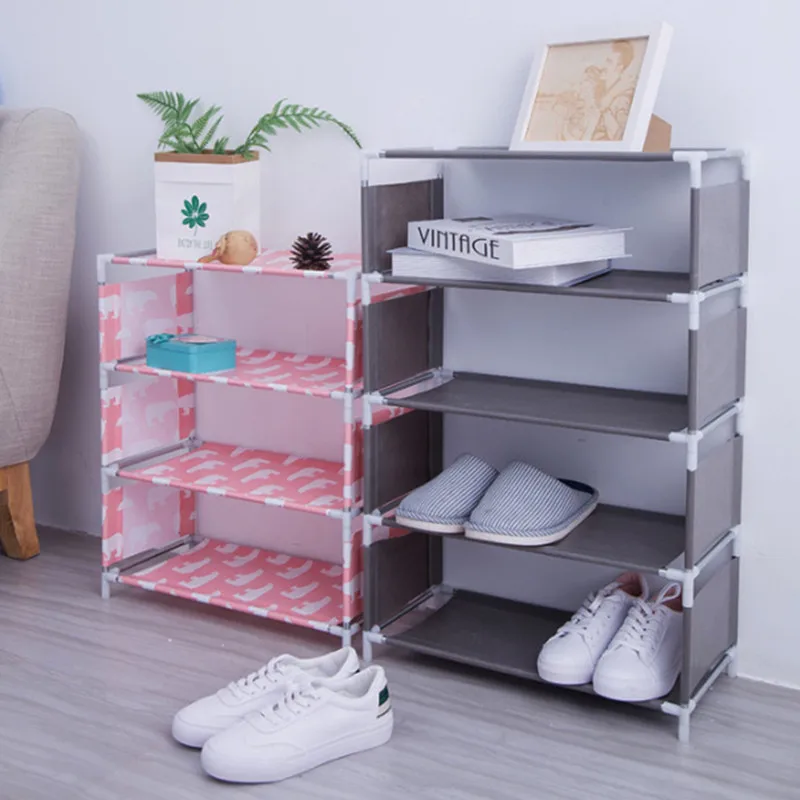 

5 Layers Non-woven Shoe Rack Large Size Living Room Fabric Dustproof Cabinet Organizer Holder DIY Foldable Stand Shoes Shelf New