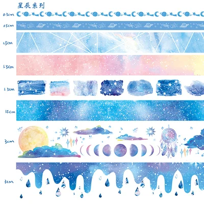10 шт./лот океан звезды Глициния цветочный милый бумажный маскирующий набор декоративного скотча Васи японские канцелярские принадлежности Kawaii принадлежности для скрапбукинга стикер - Color: J