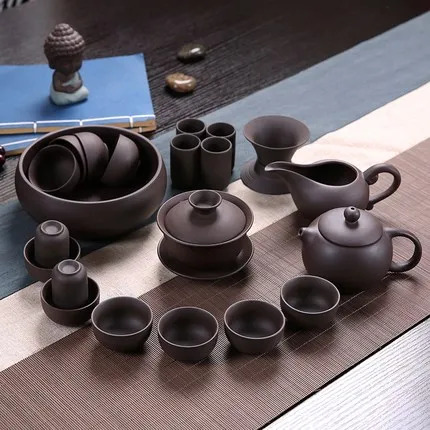 Китайский керамический чайный набор Исин фиолетовый глиняный горшок Xi Shi Gaiwan