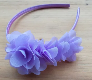 

Chiffon Flower Headband Lace Chiffon Flower With Elastic Headband For Kids Girls Chindren 12Colors U Choose 36pcs/lot