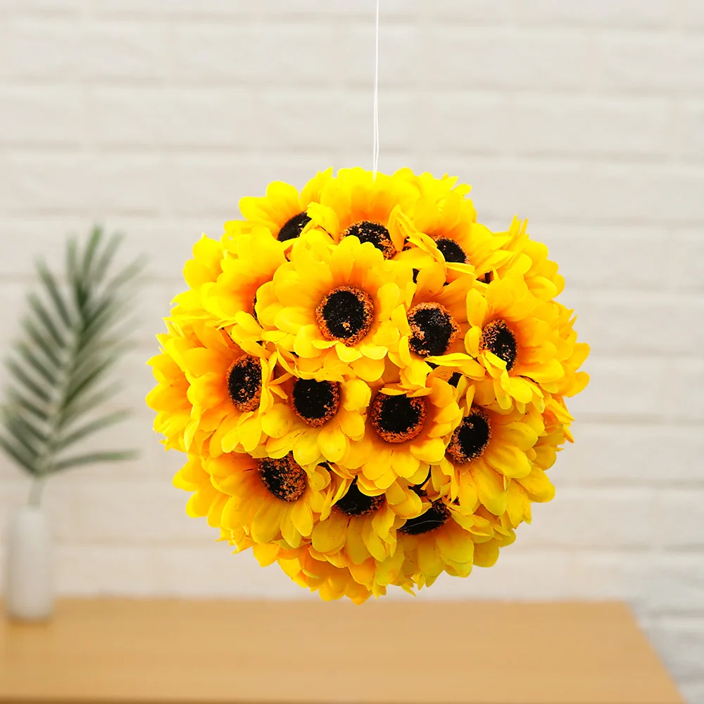 

Simulation sunflower flower ball Home door wall decoration fake flower wedding scene layout Christmas party ceiling decoration