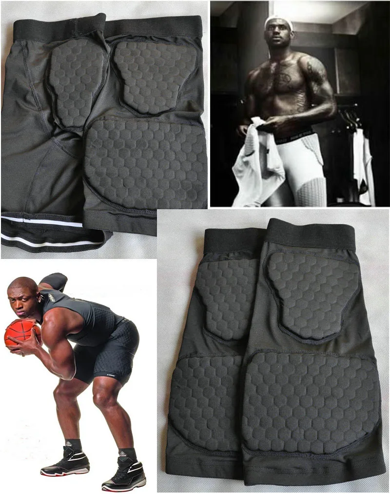 New Men's Anti Crash Basketball Jerseys Set Jersey Shorts Vests Men Compression Tight Shorts Outdoor Sports Safety Protection