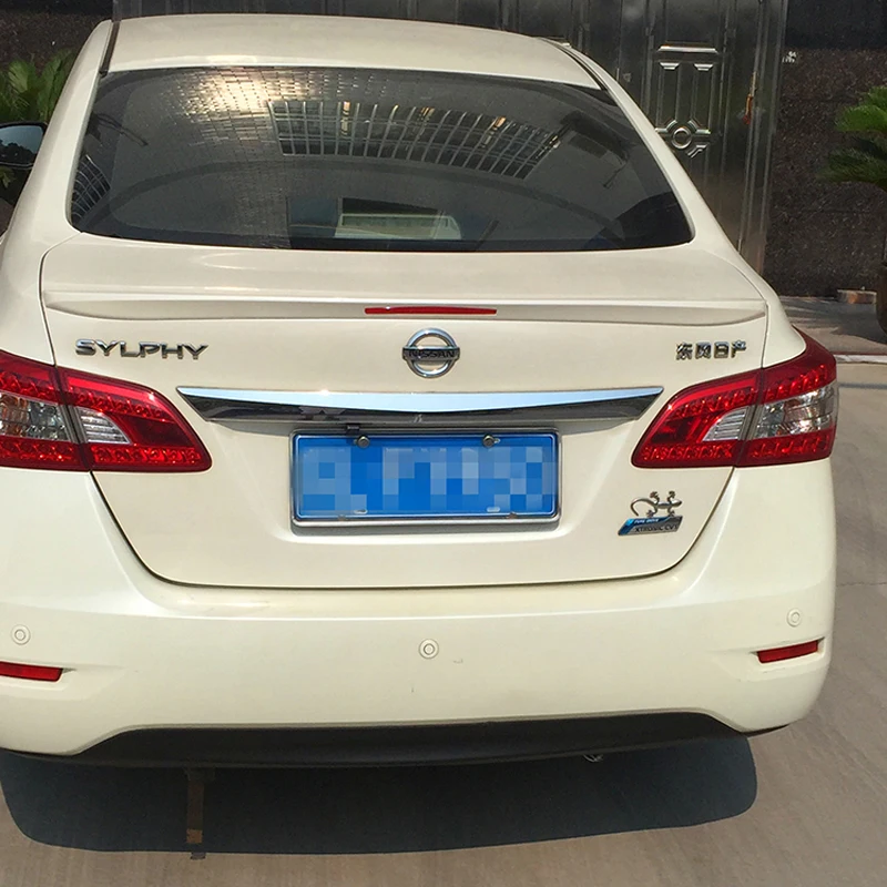 

For Nissan Sylphy Sentra 2012 2013 2014 2015 Car Decorative Unpainted Rear Spoiler High Quality ABS Material Roof Rear Wing