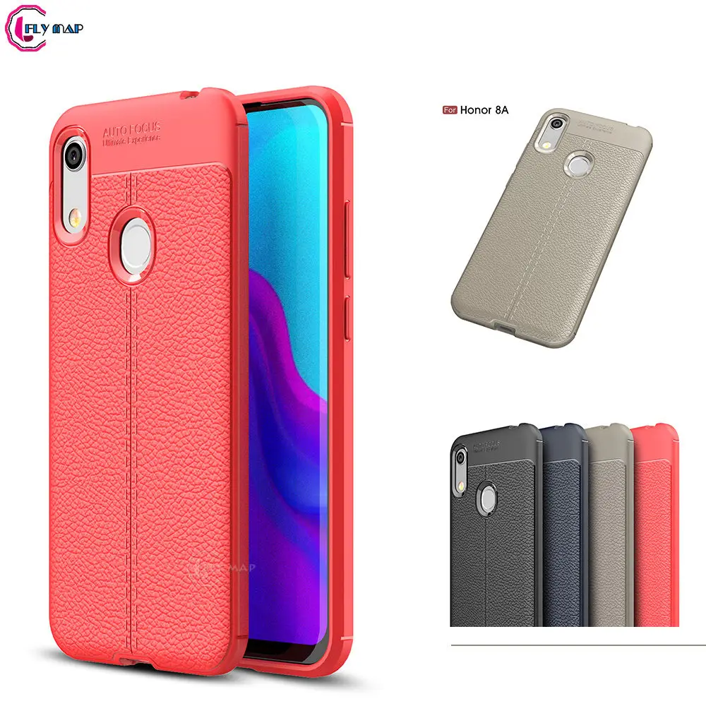 Мягкий чехол для Huawei Honor 8A JAT L29 LX3 LX1 Honor8A личи Силиконовый ТПУ телефона Honor8 A A8 JAT-L29