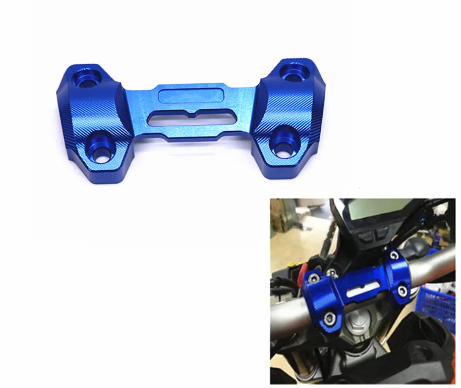 Motorcycle CNC Aluminium Handlebar FatBar Clamp Clamps Mount Riser