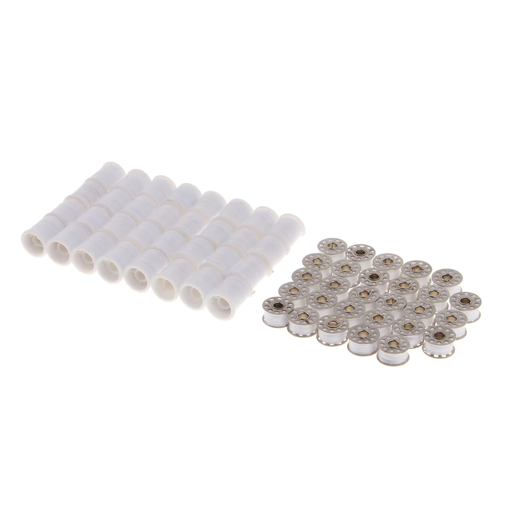 60 Pieces Polyester Sewing Machine Thread Set Sewing Machine Spool Bobbin Set Kit