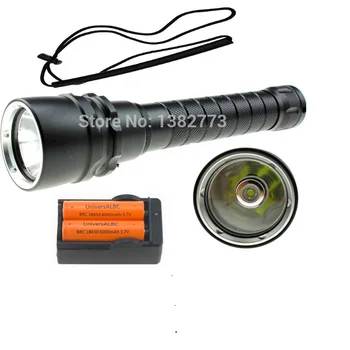 

Professional Led Diving Flashlight 2000 Lumens Cree XML T6 Led 18650 Battery Scuba Dive Torch Lanterna Waterproof