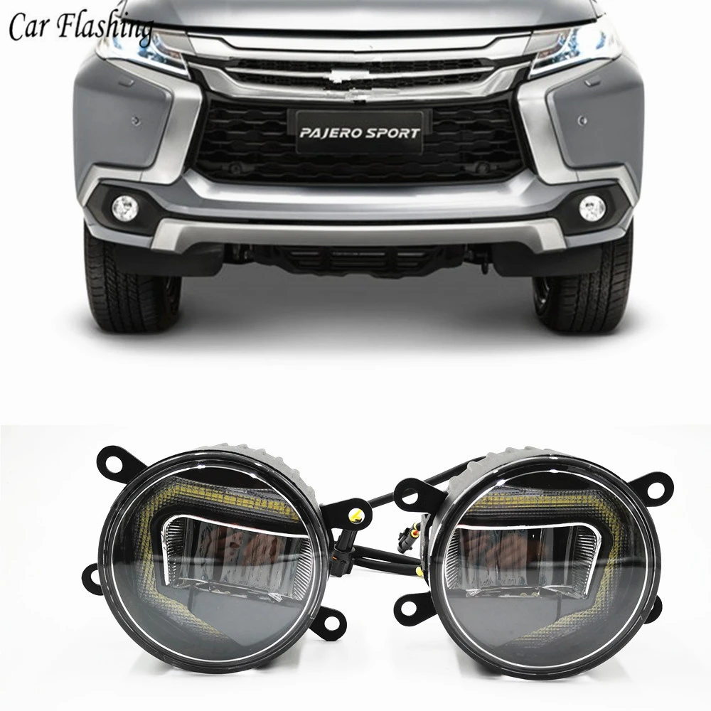 3 в 1 функции DRL для Mitsubishi Montero Sport 2013 2018 дневные ходовые огни светильник проектор