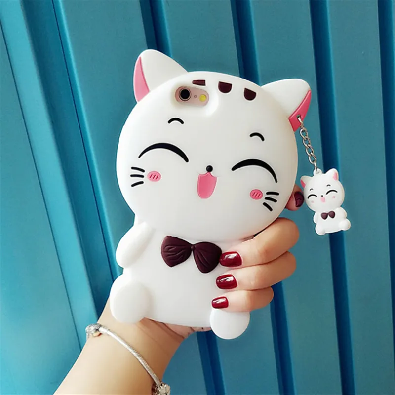 3D Luxury Cute Cartoon case Lucky Cat Soft Silicone Mobile Phone Back Case Cover Skin Shell For lecco le max 2 |