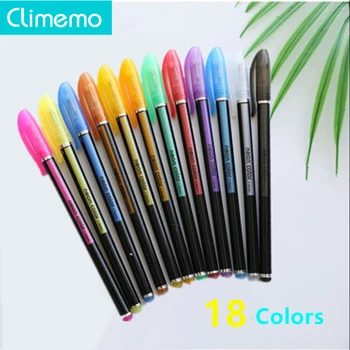 

Climemo 18 Colored Pens Gel Pen Set Glitter Pen*6, Highhighter*6, Water-color Pen*6 NP178