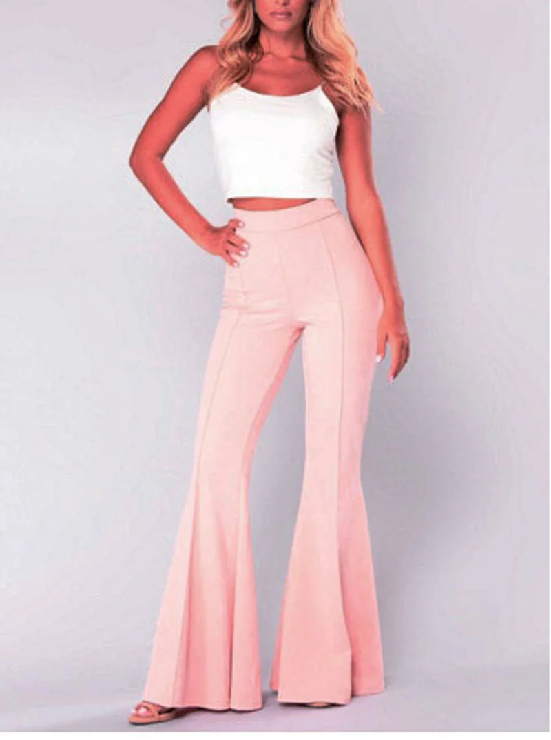 new fashion 2017 women pants elastic waist with high waist wide legs harem pants drawstring ladies casual trousers pantalones Pants