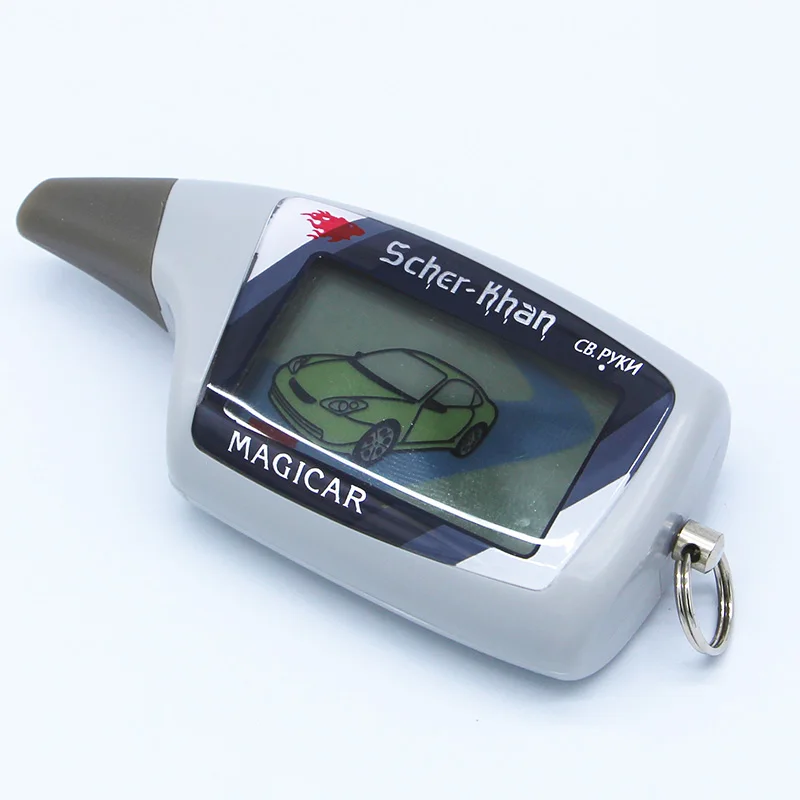 New LCD Remote For Scher-Khan Magicar 5 Two way car alarm system Russian version sher khan magicar M5 Remote Scher khan 5