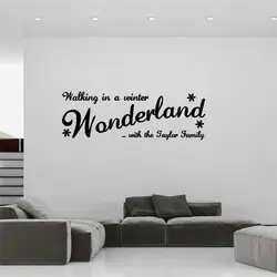 Высокое качество Многоцветный Винил Съемный 3D стены Стикеры Wonderland наклейки для наклейка на рождественскую стену съемные стенки Стикеры s # T
