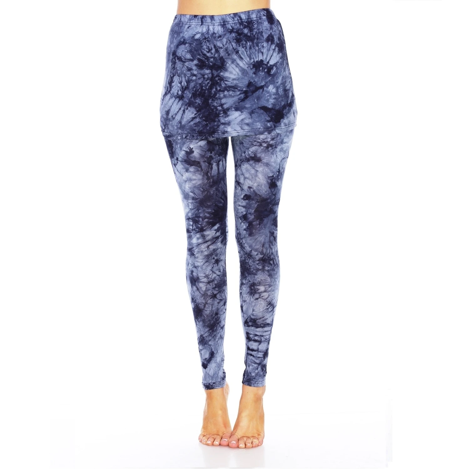 Tie Dye Skirted Leggings - Navy
