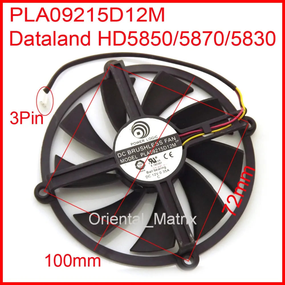 

Free Shipping PLA09215D12M PLA09215D12H 12V 0.55A For Dataland HD5850 HD5870 HD5830 Graphics Card Cooling Fan