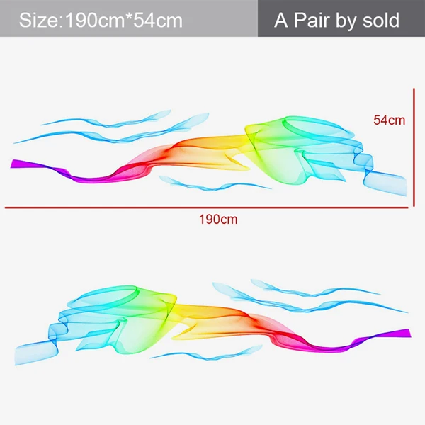 Автомобильные наклейки красивые радужные линии, автомобильные наклейки для стайлинга, декоративные наклейки для всего тела, тюнинг, Стайлинг, водонепроницаемые внешние аксессуары - Название цвета: 01